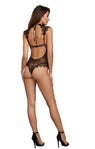 Eyelash Lace Contrast Lining Teddy