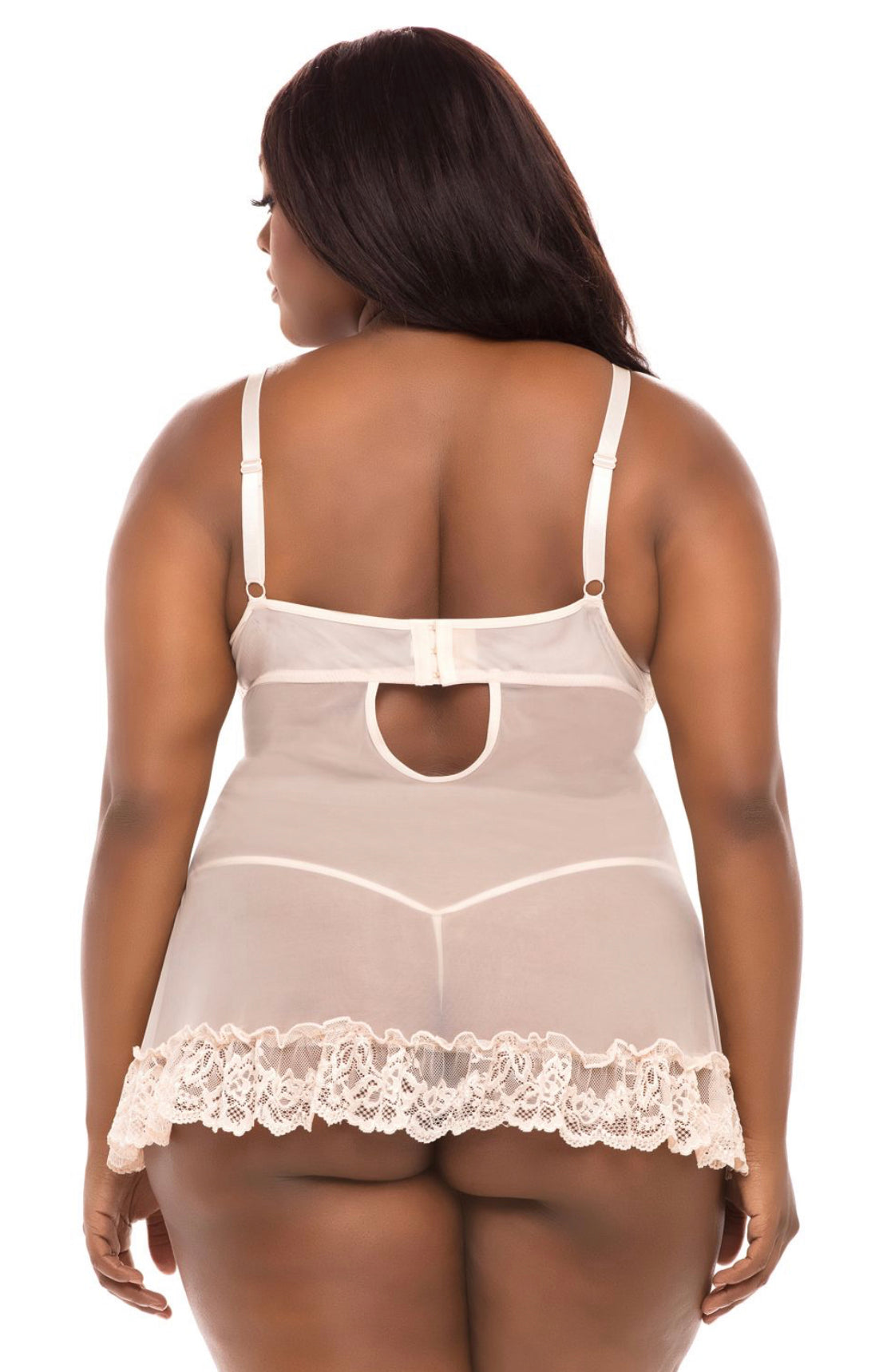 Soft Cup Lacey Babydoll W/ Bows