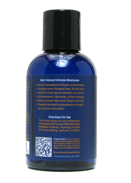 Satin Glycerine Free Natural Lubricant in 4.2oz/125mL