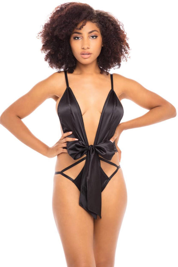 Deep Plunging Teddy W/Cage Back