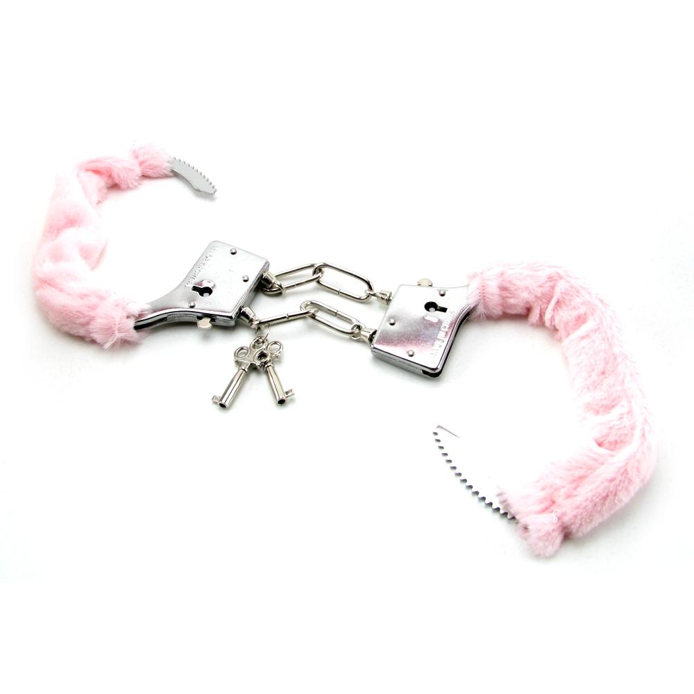 Pleasure Cuffs with Satin Mask in Pink