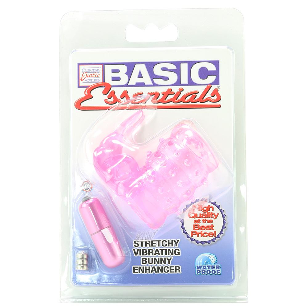 Stretchy Vibrating Bunny Enhancer in Pink