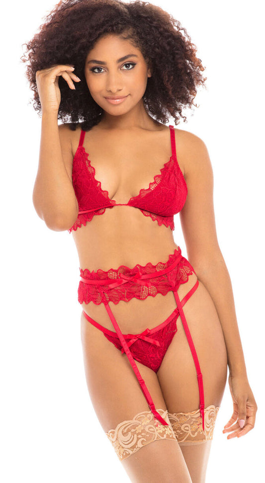 ROSEMARIE SOFT LACE THREE PIECE SET