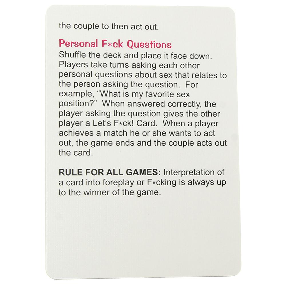 Let's F**k Card Game