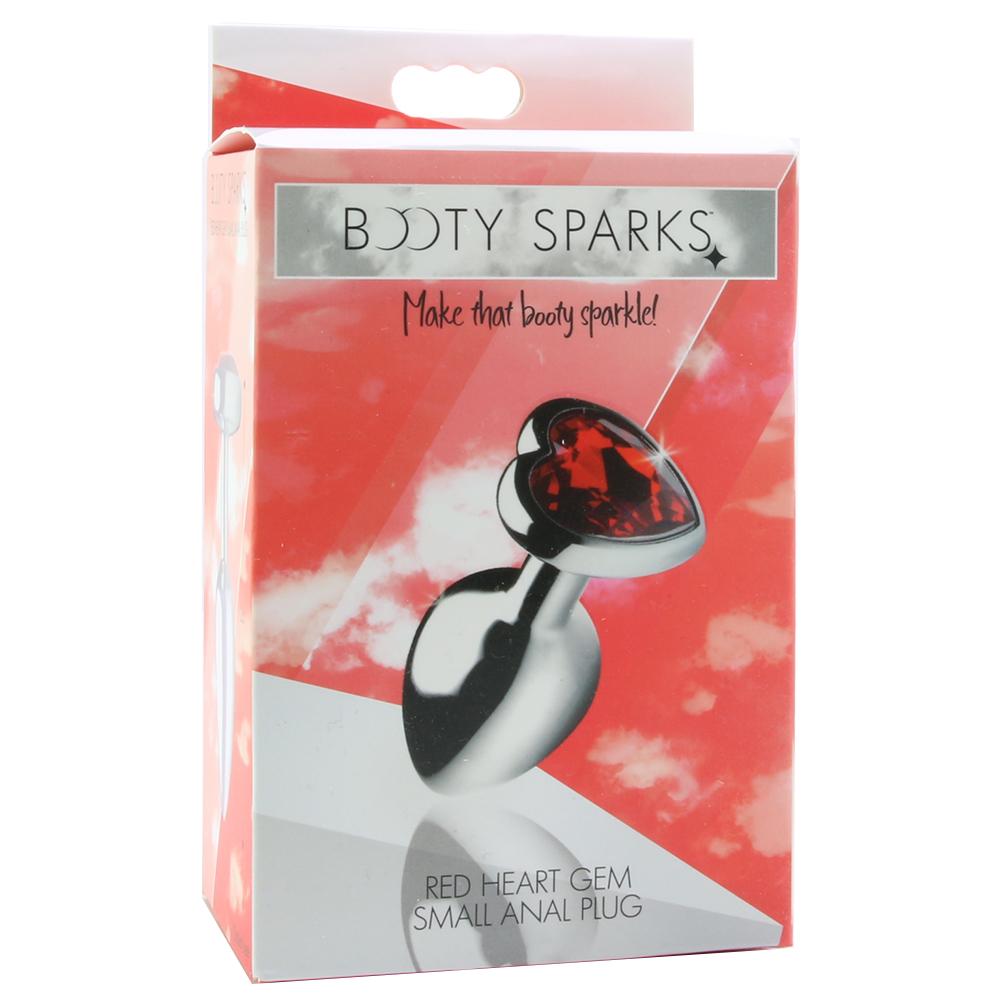 Booty Sparks Red Heart Gem Anal Plug in Small