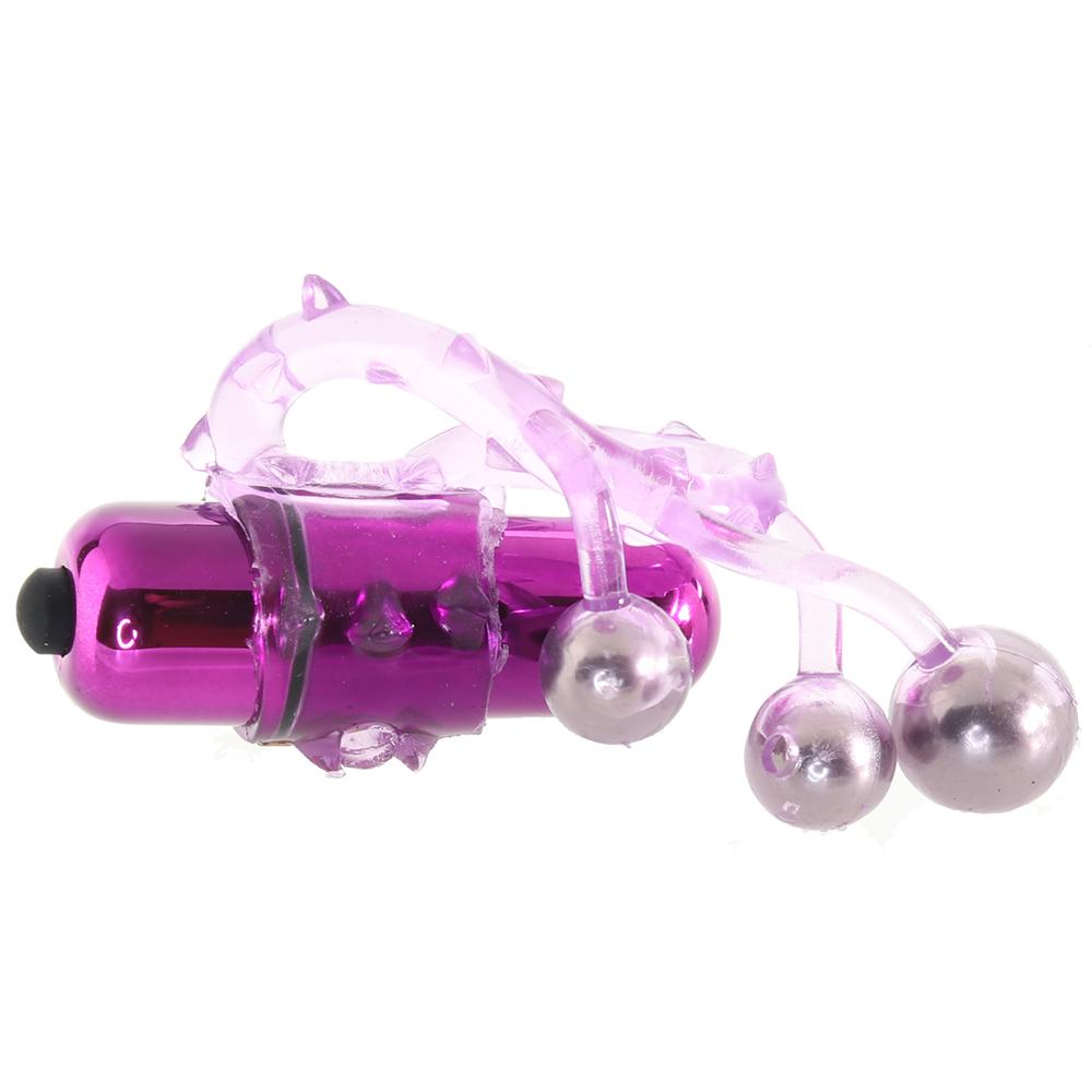 Triple Ball Bangin' Vibrating Ring in Purple Evolved Novelties